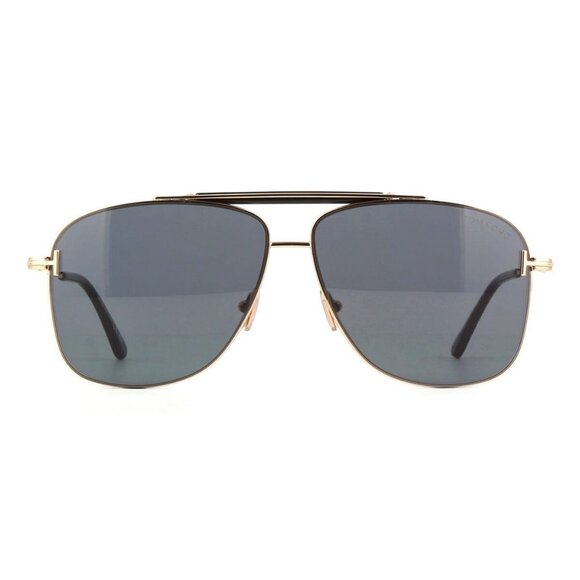 New TOM FORD Jaden Gold Square FT1017/S 28A Sunglasses Women - Picture 2 of 4